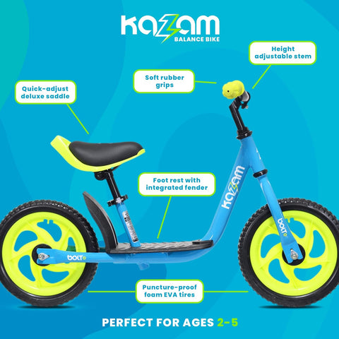 KaZAM Little Kids' Bolt Balance Bike,Beginner Balance Bike for Kids -  Learn to Ride in Style! Ages 2-5 Years KaZAM Little Kids' Bolt Balance Bike,Beginner Balance Bike for Kids -  Learn to Ride in Style! Ages 2-5 Years