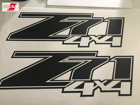 Chevy Z71 4x4 Decals Silverado Sierra Truck Vinyl Sticker Pair Logo 2007-2023