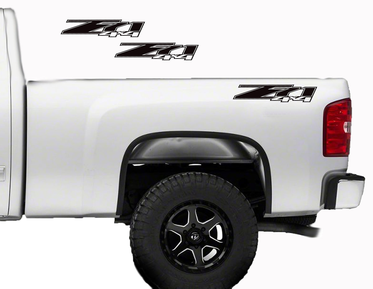 Chevy Z71 4x4 Decals Silverado Sierra Truck Vinyl Sticker Pair Logo 2007-2023