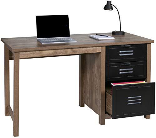 OneSpace Norwood Range 3-Drawer Locker Writing Desk, Oak - Brands Distributor