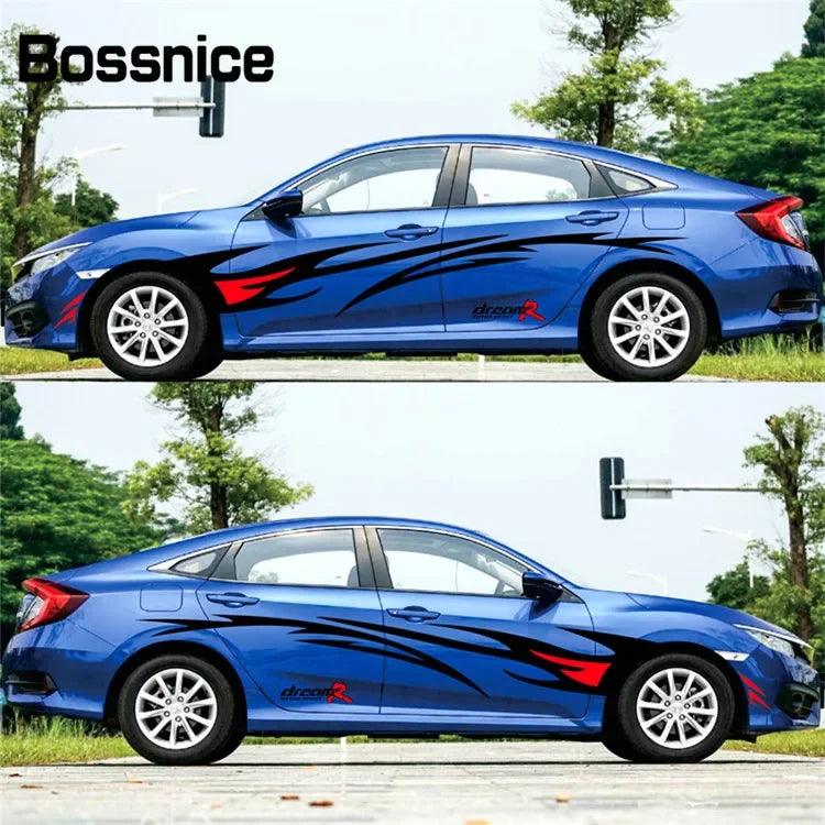 Bossnice Car Styling Flame Graphics Design Car Sticker For Whole Auto Body Vinyl Sticker Waterproof Car Decoration Universal - Brands Distributor