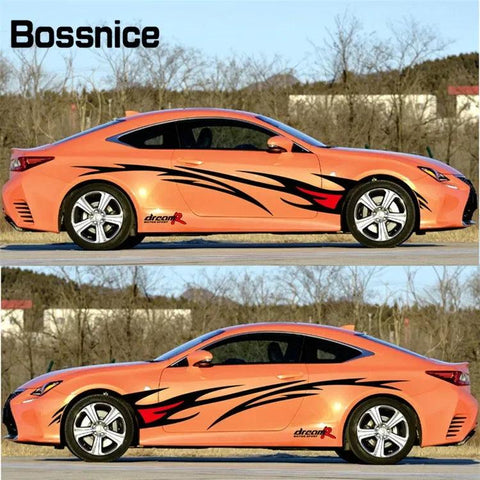 Bossnice Car Styling Flame Graphics Design Car Sticker For Whole Auto Body Vinyl Sticker Waterproof Car Decoration Universal - Brands Distributor