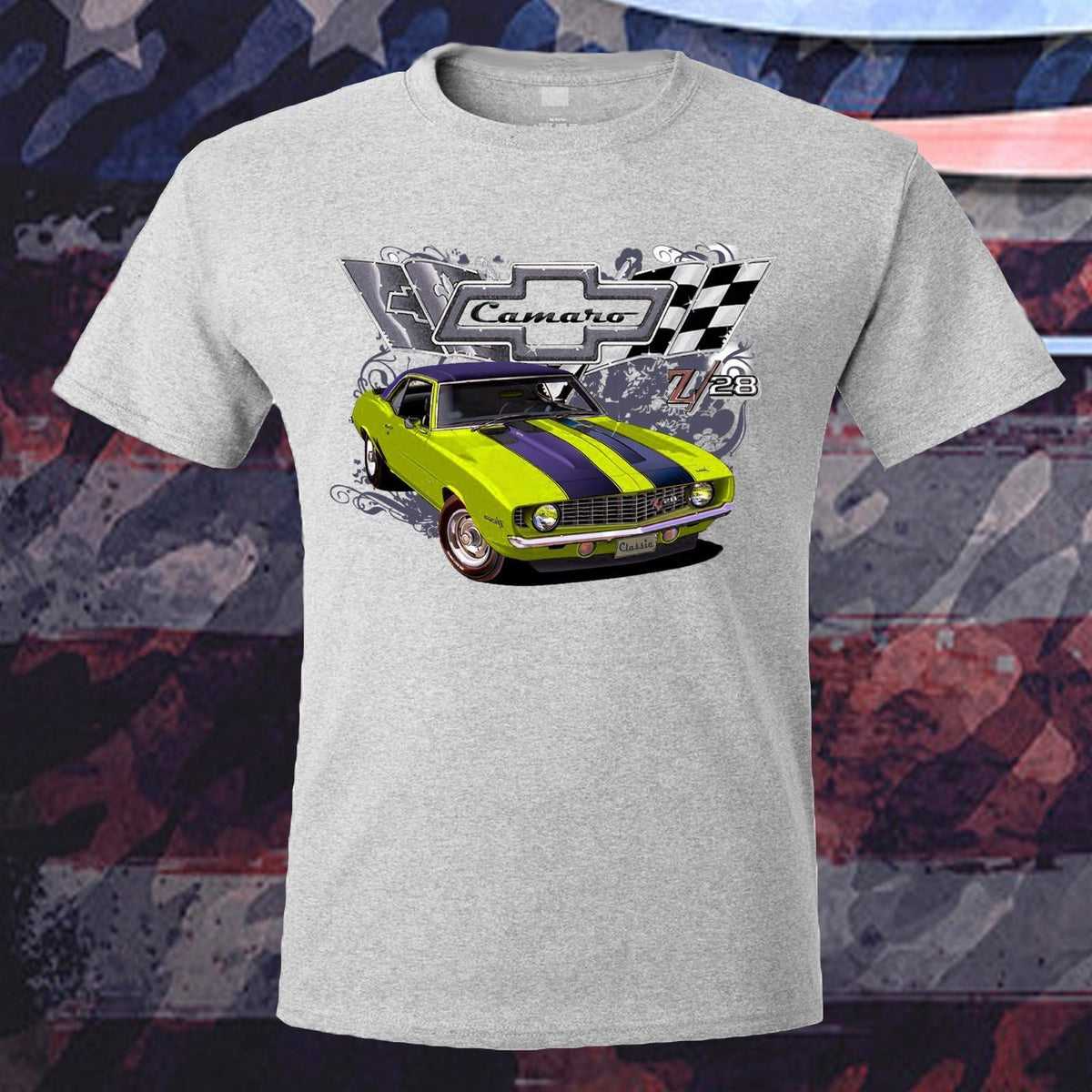 Classic Car Camaro Z28 1969 Unique Design T-shirt Mens Kid's Unisex