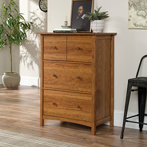 Sauder Union Plain Drop Front Secretary Desk, L: 31.18" x W: 19.45" x H: 42.44", Prairie Cherry finish