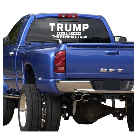 Trump 2024 Big Decal Sticker US Flag Vinyl Decal for Cars Trucks Vans SUVs Windows Walls Side Panel Elections Stickers - Brands Distributor