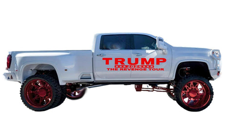 Trump 2024 Big Decal Sticker US Flag Vinyl Decal for Cars Trucks Vans SUVs Windows Walls Side Panel Elections Stickers - Brands Distributor